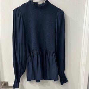 VENUS Navy Long Sleeve Blouse
